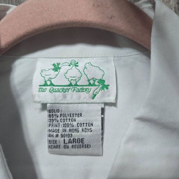 The Quacker Factory Vintage White Cherub Angel Graphic Button Up Shirt - Picture 4 of 4